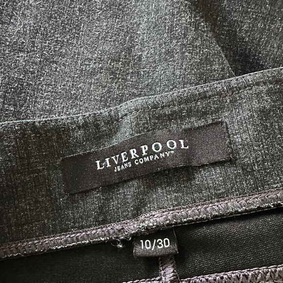 Liverpool Pants Women 10 Gray Tweed Leggings Stretch Ankle Skinny Classic NWOT - Picture 5 of 11